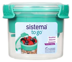 SM.To Go/Dóza na snídani s miskou a lžičkou 530 ml, zelená