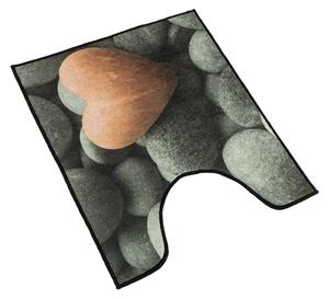 Bellatex koupelnová předložka 3D tisk 50x60cm s výkrojem Kámen Šedá