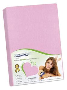 Bellatex Prostěradlo jersey růžová rozměr 90x200 cm