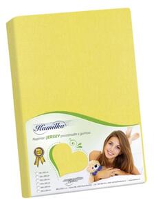 Bellatex Prostěradlo jersey žlutá rozměr 90x200 cm