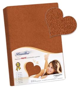 Bellatex Prostěradlo froté hnědá rozměr 90x200 cm