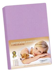 Bellatex prostěradlo jersey s elastanem fialová rozměr 90x200 cm