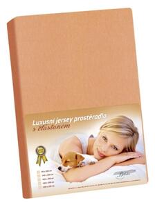 Bellatex prostěradlo jersey s elastanem lososová, rozměr 90x200 cm