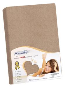 Bellatex Prostěradlo froté kávová rozměr 90x200 cm