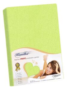Bellatex Prostěradlo froté jarní zelená rozměr 90x200 cm