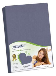 Bellatex Prostěradlo jersey šedá rozměr 90x200 cm