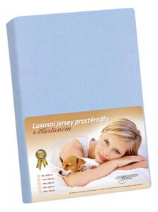 Bellatex prostěradlo jersey s elastanem modrá rozměr 90x200 cm