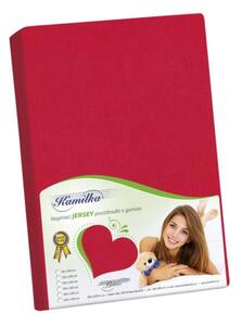 Bellatex Prostěradlo jersey červená rozměr 90x200 cm
