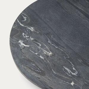 Černý mramorový otočný podnos Kave Home Selara 35 cm
