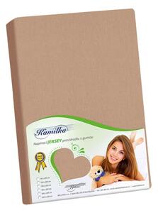 Bellatex Prostěradlo jersey kávová rozměr 90x200 cm