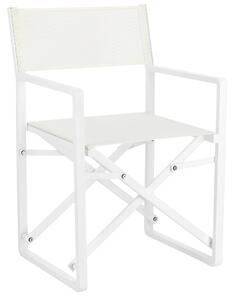 Bílá hliníková skládací zahradní židle Bizzotto Konnor