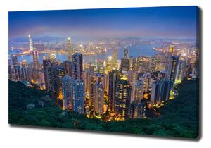 Foto obraz na plátně Noční Hongkong oc-106686696