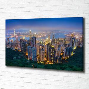 Foto obraz na plátně Noční Hongkong oc-106686696