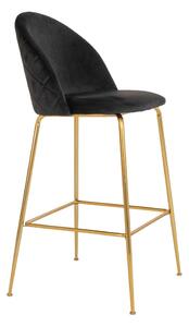 Černé sametové barové židle v sadě 2 ks 108 cm Lausanne – House Nordic