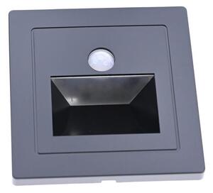 LED Schodišťové svítidlo se senzorem pohybu a soumraku LED/3W/230V 6000K černá