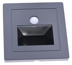 LED Schodišťové svítidlo se senzorem pohybu a soumraku LED/3W/230V 3000K černá