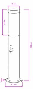 BRILAGI - Venkovní lampa se sen. ELIA 1xE27/20W/230V IP44 50 cm antracit