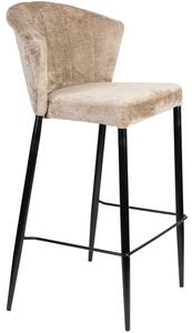 Béžová čalouněná barová židle DUTCHBONE GEORGIA 75 cm