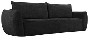Černá čalouněná třímístná rozkládací pohovka Windsor & Co Eris 244 cm