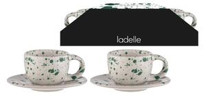 Bílo-zelené šálky na espresso z kameniny v sadě 2 ks 100 ml Carnival – Ladelle