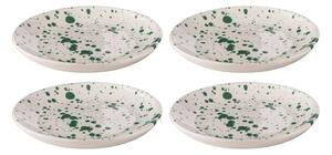 Bílo-zelené dezertní talíře z kameniny v sadě 4 ks ø 18 cm Carnival – Ladelle