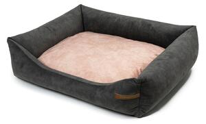 Růžovo-tmavě šedý pelíšek pro psa 65x75 cm SoftBED Eco M – Rexproduct
