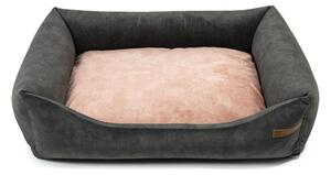 Růžovo-tmavě šedý pelíšek pro psa 65x75 cm SoftBED Eco M – Rexproduct