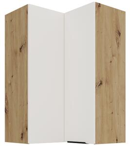 ARIA az | horní kuchyňská skříňka 60x60 GN-90 2F (90°) rohová s policemi | VYSOKÁ | 60x60 cm | artisan/bílá