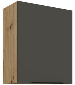ARIA pa | horní skříňka 60 G-72 1F policová | 60 cm | ANTI FINGERPRINT povrch | artisan/šedá grafit