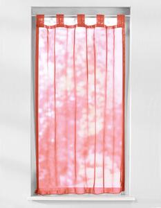 Blancheporte Voálová vitrážová záclonka s poutky terakota 60x160cm