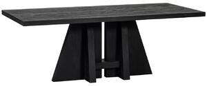 Hoorns Černý dřevěný jídelní stůl Anka 180 x 100 cm