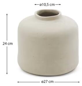 Bílá váza Kave Home Serina 24 cm