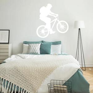 Sablio Samolepka na zeď: Cyklista - 56x60 cm