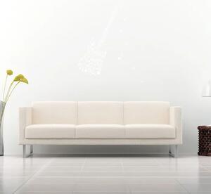 Sablio Samolepka na zeď: Notová kytara - 32x60 cm