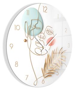 Skleněné nástěnné hodiny ø 30 cm Feminine line - Styler