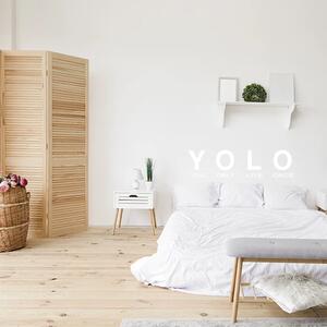 Sablio Samolepka na zeď: nápis YOLO - 60x16 cm