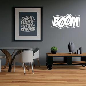 Sablio Samolepka na zeď: nápis BOOM - 60x30 cm