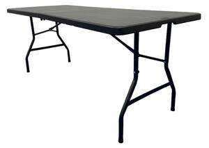 TENTino AKCE! Skládací stůl 183x76 cm BLACK PŮLENÝ + ubrus ZDARMA Barva ubrusu: ČERNÁ / BLACK