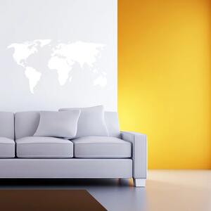 Sablio Samolepka na zeď: Mapa světa - 120x60 cm