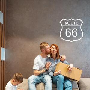 Sablio Samolepka na zeď: nápis Route 66 - 60x60