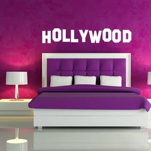 Sablio Samolepka na zeď: nápis Hollywood - 60x10 cm