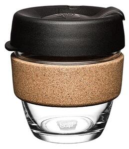 Skleněný hrnek KeepCup Brew Cork Black S, 227 ml