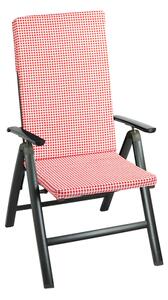 Bellatex Sedák na zahradní židli 47x115 cm Kostička červená