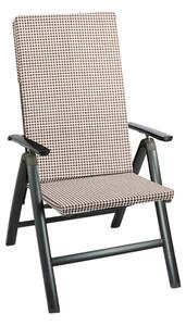 Bellatex Sedák na zahradní židli 47x115 cm Kostička hnědá