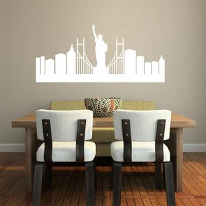 Sablio Samolepka na zeď: Panorama New York - 60x27 cm