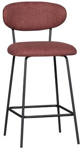 Hoorns Červená čalouněná barová židle Kiel 66 cm