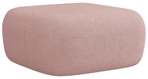 Pudrově růžová bouclé podnožka Windsor & Co Aldrin 90 x 88 cm