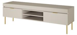 TV stolek Sentia 157 cm - kašmírový / zlatý