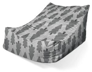 Sablio Sedací vak Lounge Šedé stromky - 80 x 95 x 50 cm