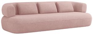 Pudrově růžová bouclé čtyřmístná pohovka Windsor & Co Aldrin 226 cm